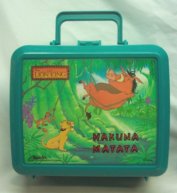 90's Lion King Hakuna Matata Lunch Box With Matching Thermos Flask