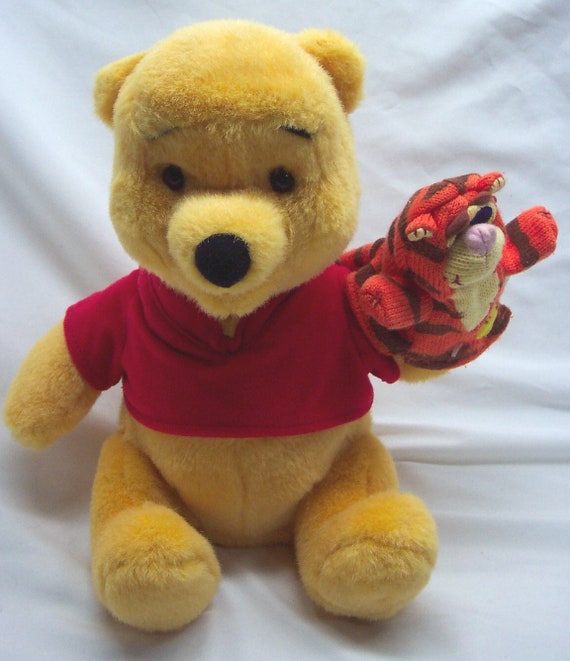 Vintage 2000 Fisher price Showtime Story Telling WINNIE THE POOH Teddy Bear W Tigger Hand Puppet 11 Talking Electronic Stuffed Animal Toy Etsy