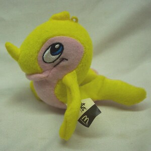 Vintage Neopets Yellow FLOTSAM  Neopet 4&quot; Plush Stuffed Animal Toy McDonald&#39;s