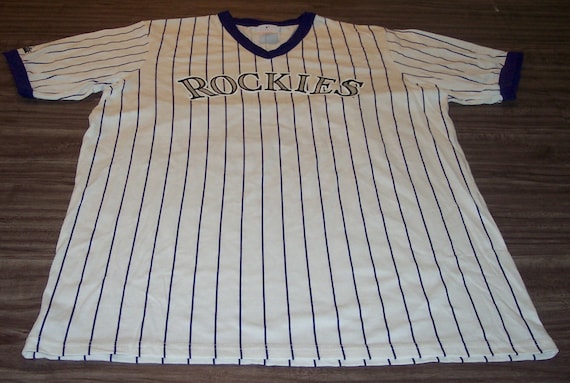 LostTreasureschest Vintage Colorado Rockies MLB Baseball Jersey T-Shirt Mens XL New Majestic 90's