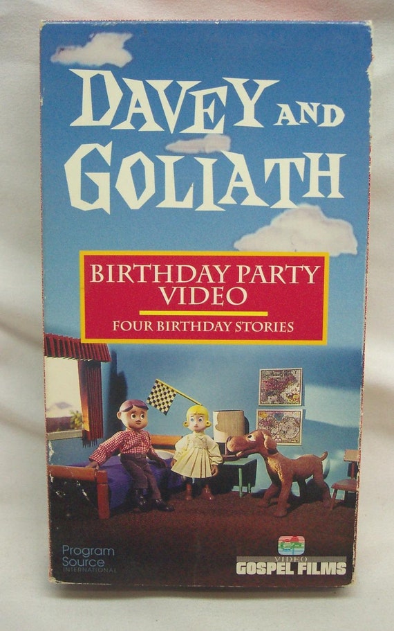 Vintage Gospel Films DAVEY AND GOLIATH Birthday Party Vhs Video