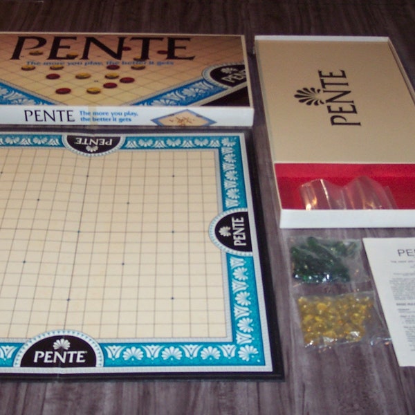 Vintage 1988 Parker Brothers PENTE Classic Game of Skill Board Game 1980s Complete