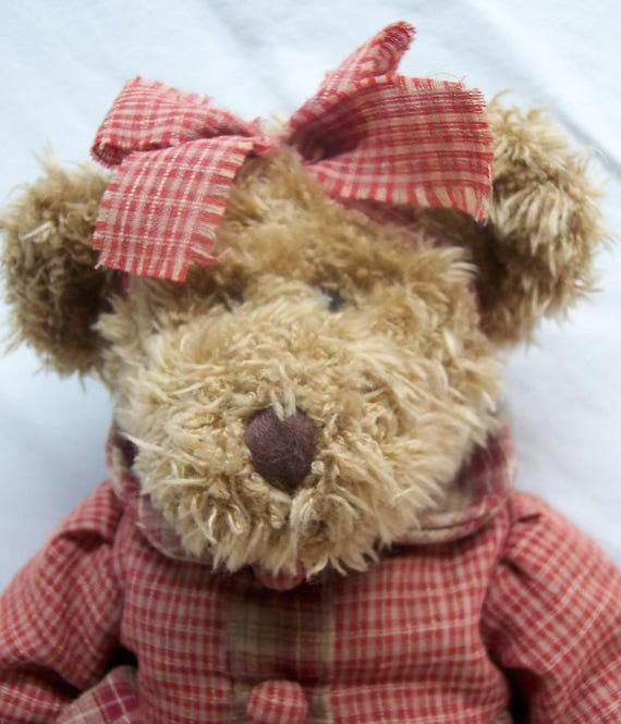 Vintage RUSS SERINA Teddy Bear in PLAID Dress 15