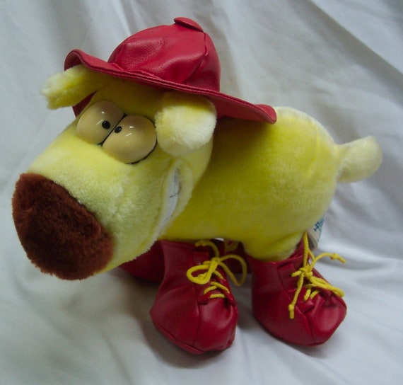 Vintage 24K 1989 Mother Goose and Grimm GRIMMY YELLOW DOG in Rain