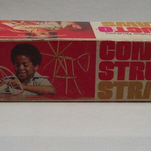 vintage 1974 Parker Brothers CONSTRUCTO STRAWS Jeu de construction #118