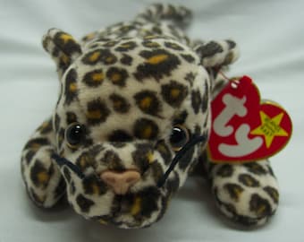 Rare ERRORS Vintage 1996 TY Beanie Baby FRECKLES Leopard 5" Bean Bag Stuffed Toy Babies 1990's New Jungle Korean Market Low Amount Made