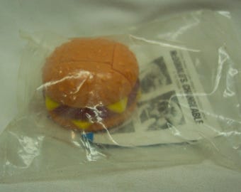 Vintage 1987 Changeables QUARTER POUNDER Hamburger Sandwich Transforming Changing Robot Action Figure Toy Mcdonald&#39;s Happy Meal 1980&#39;s