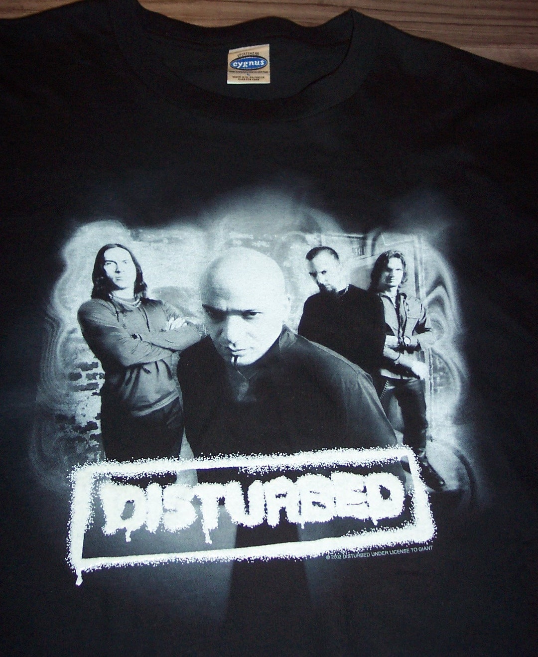 Vintage 2002 DISTURBED Band Tshirt Mens LARGE New Black Metal Etsy