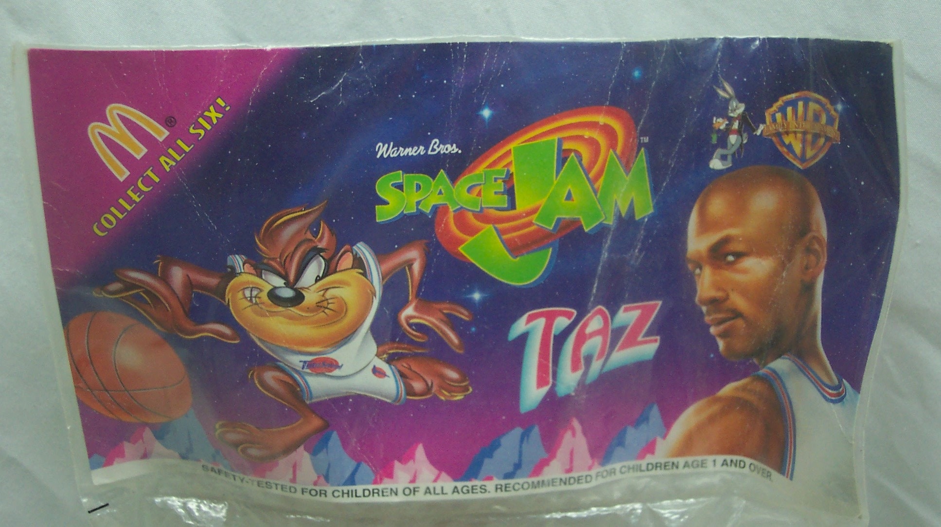 Vintage 1996 Space Jam WB BASKETBALL Player TAZ Tasmanian Devil