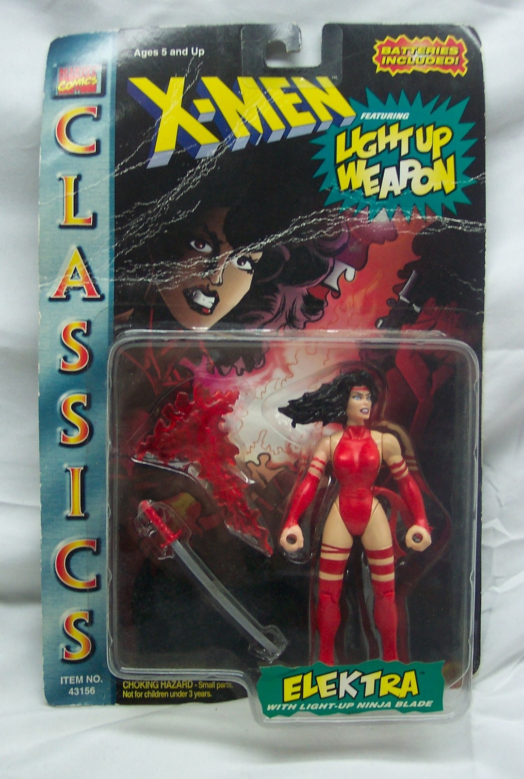 VINTAGE 1996 Xmen ELEKTRA Marvel Comics Action Figure Toy 1990