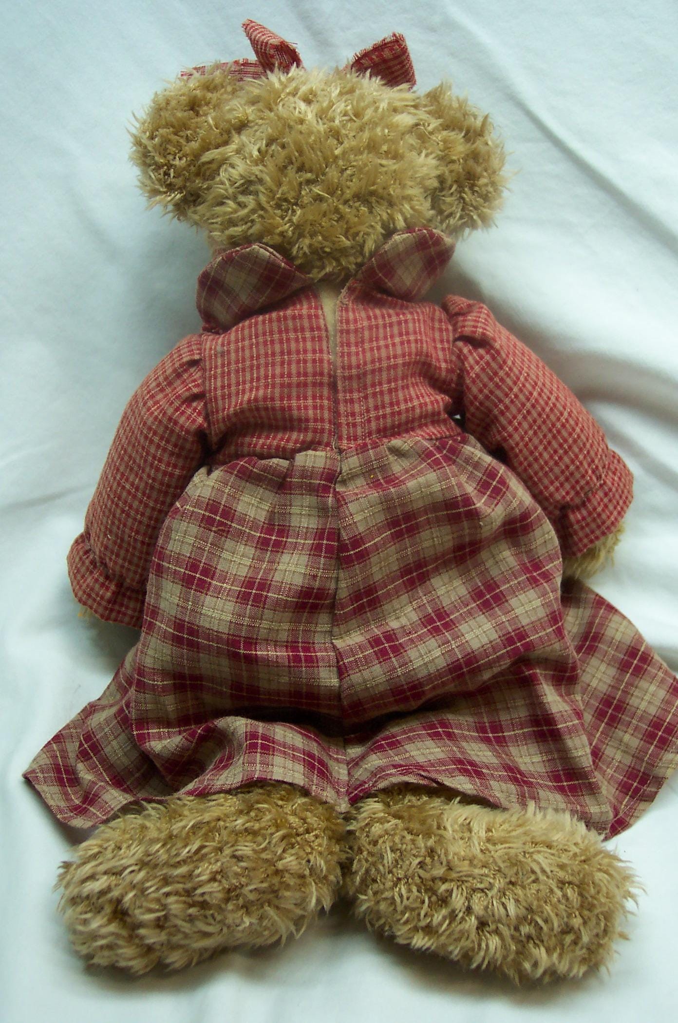Vintage RUSS SERINA Teddy Bear in PLAID Dress 15