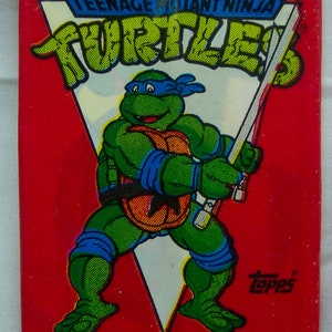 Vintage 1989 TOPPS Leonardo Teenage Mutant Ninja Turtles Movie Series 1 Unopened Pack of Cards NEW Original