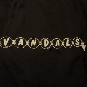 Vintage 1990's VANDALS Punk Band Button Down JACKET XL Mens Black New image 4