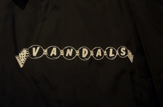 Vintage 1990's VANDALS Punk Band Button Down JACK… - image 4