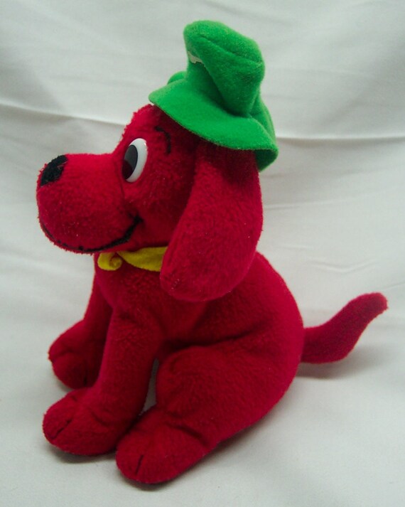 Vintage Scholastic CLIFFORD the Big Red Dog W GREEN HAT 6 Bean