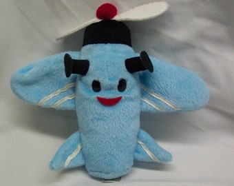 Rudolph The Red Nosed Reindeer The Island Of The Misfit Toys Blue Toy Plane Airplane 7" Plush Stuffed Animal Toy 1999