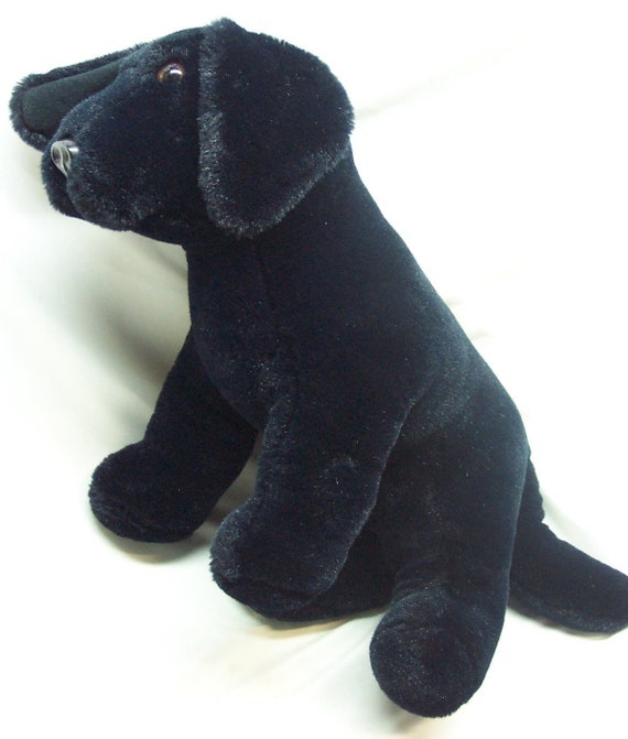 Black labrador soft toy large hotsell