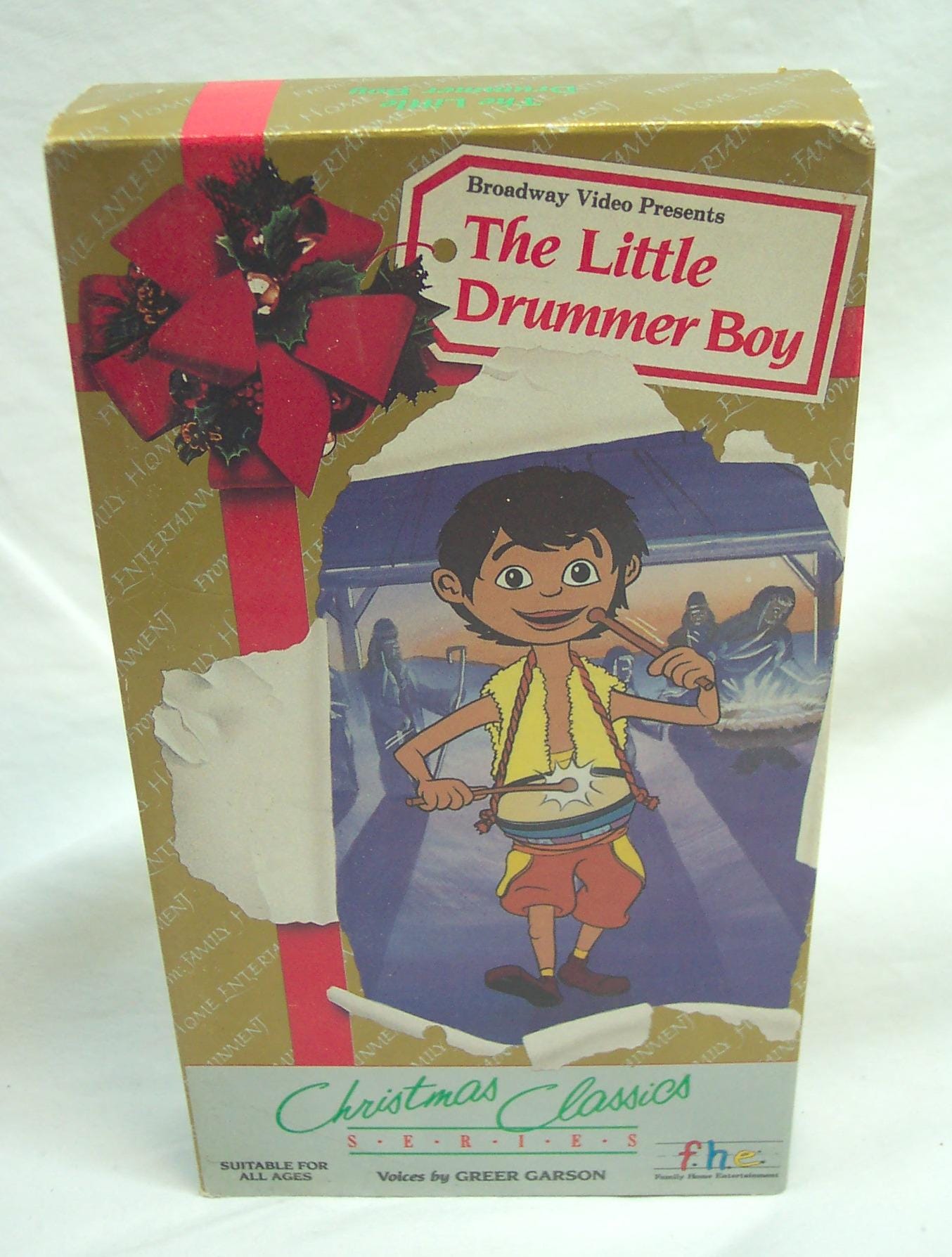 Vintage 1993 the LITTLE DRUMMER BOY Christmas Cartoon Vhs Video