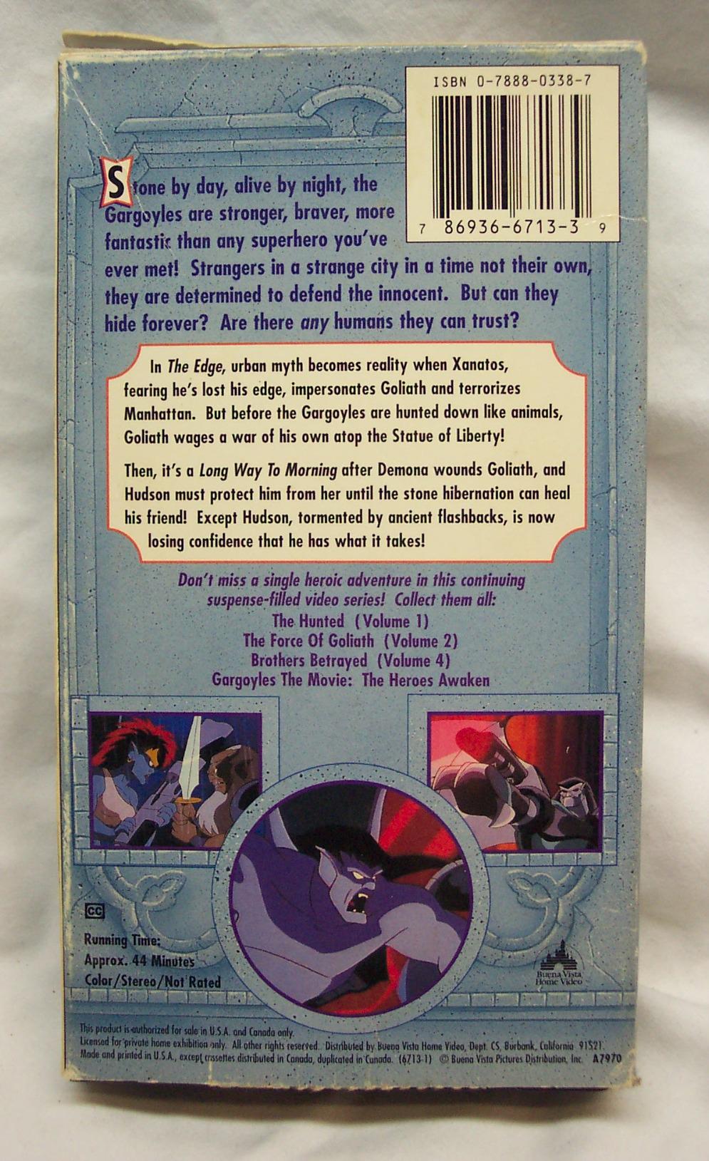 Vintage 1996 GARGOYLES Deeds of Deception Cartoon Volume 3 VHS