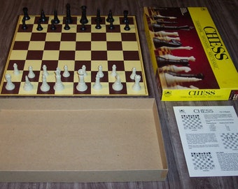 Vintage 1989 Goldenes SCHACHBRETTSPIEL 1980er Western Verlag