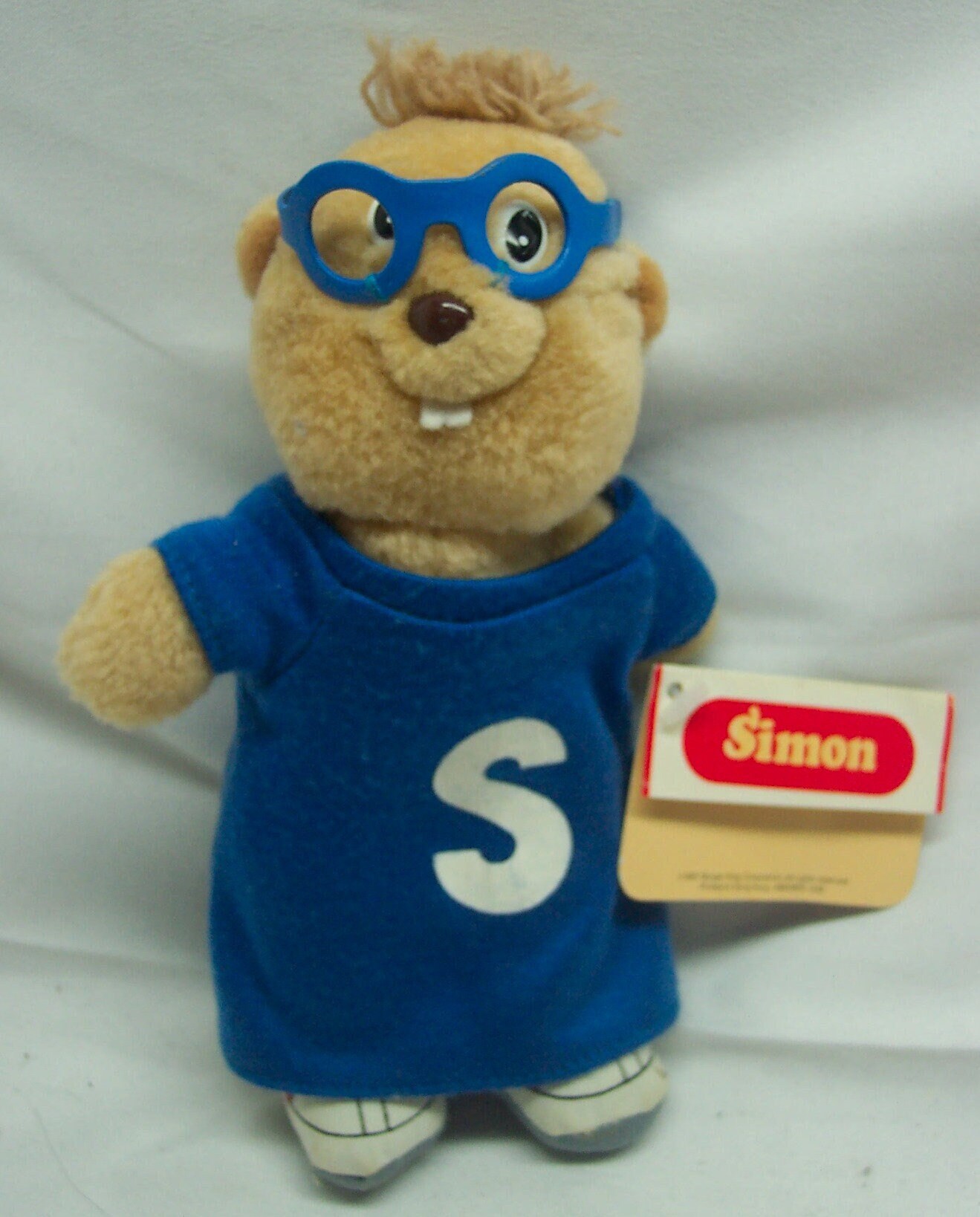 Vintage 1987 Alvin and the Chipmunks Simon Stuffed Animal Plush Toy