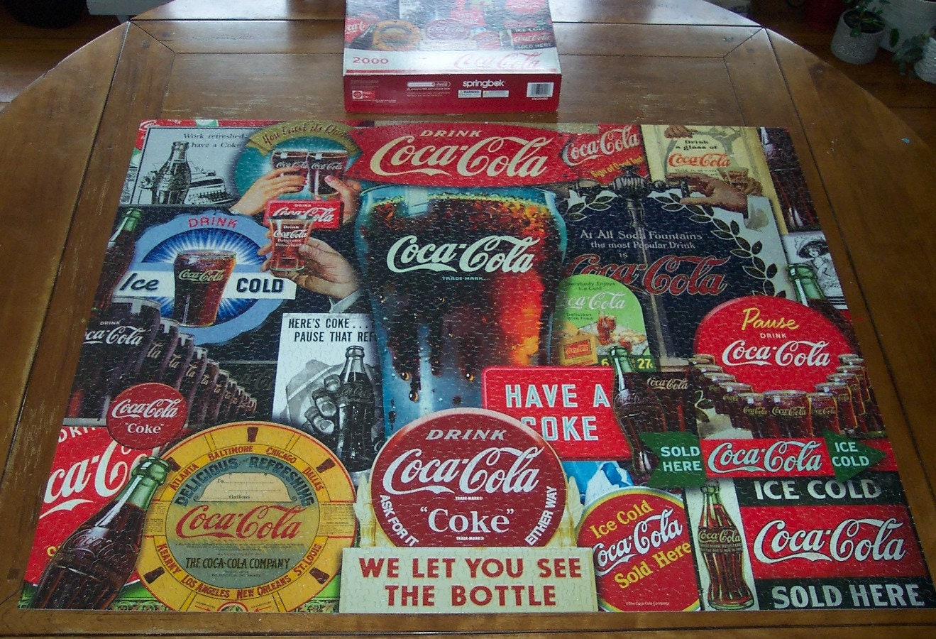 Coca-cola COKE Soda Decades of Tradition SPRINGBOK Jigsaw Puzzle 2000  Pieces 1980's Hallmark 34 X 42.50 