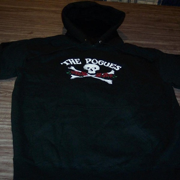 Vintage THE POGUES The Boys From The County Hell Hoodie Hooded Sweatshirt Mens Medium Punk Band New