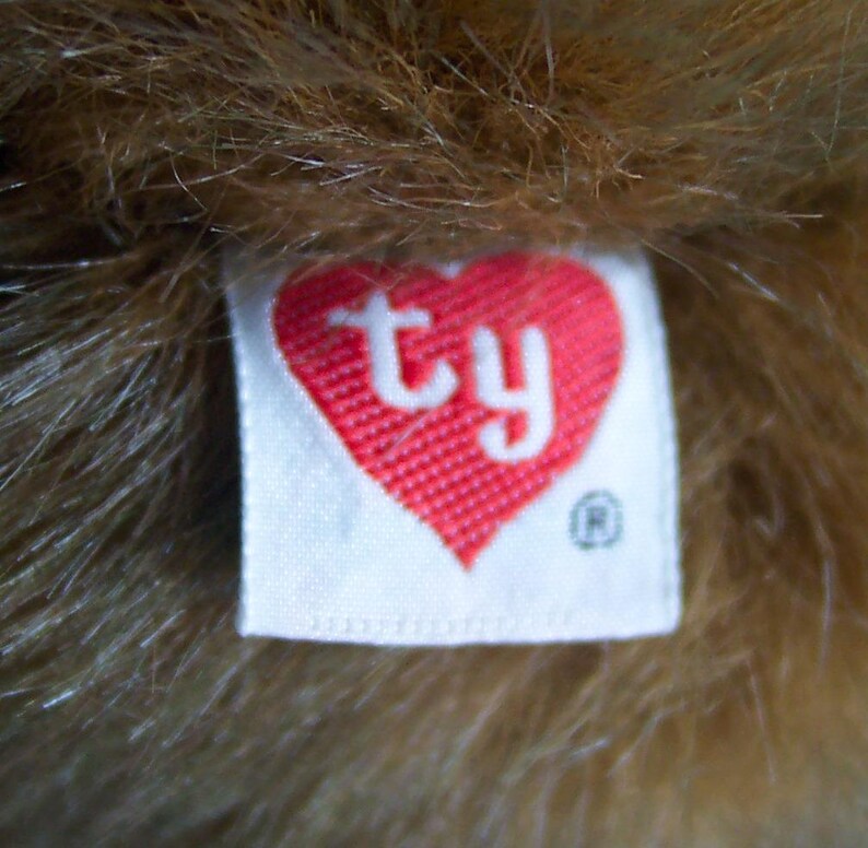 RARE Vintage 1990 TY Brown Mcgee Teddy Bear 11" Plush Stuffed Animal ...