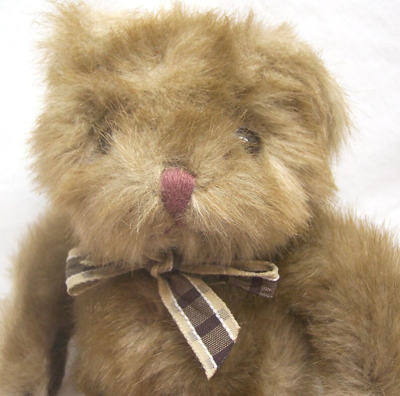 Vintage 1980's RUSS Fuzzy Brown TEDDY BEAR 8" Plush Stuffed Animal Toy ...