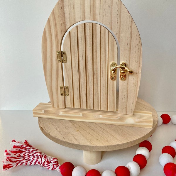 Wood Fairy Door That Opens, Fairy Door For Wall, Christmas Elf Door, Fairy Garden Decor, Homeschool Craft, Birthday Craft Kids, Tooth Fairy