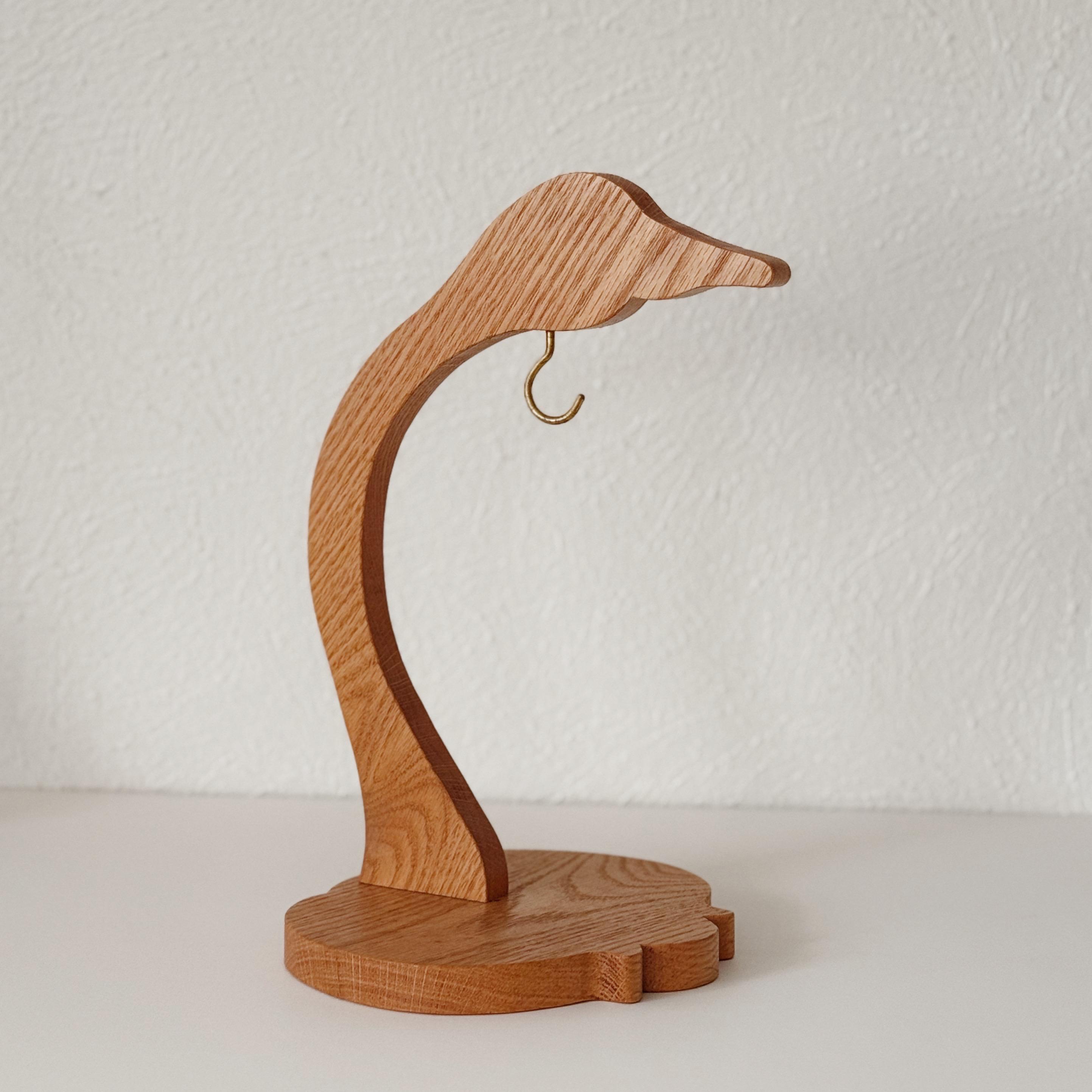 Vintage Handmade Goose Head Banana Stand