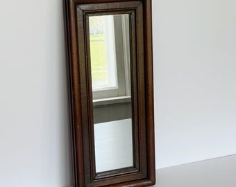 Vintage Rectangular Wood Framed Mirror