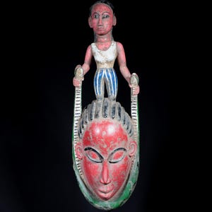 African Art Africa Tribal Arts - Mami Wata Baoulé Baule Akan Wooden Mask - African Art Africa Mask - African Art - 50 Cms