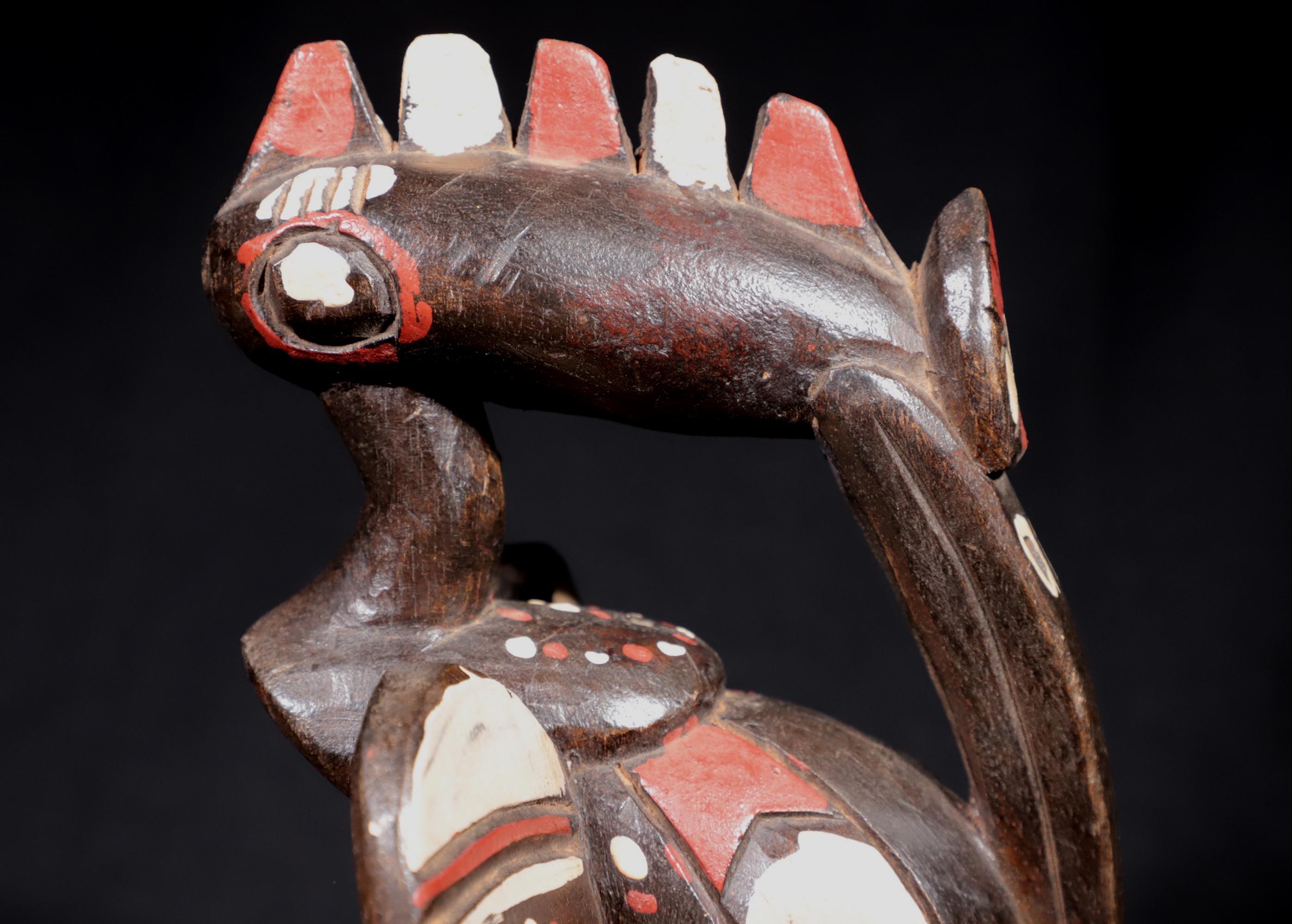 アフリカの部族芸術 - セヌフォサイチョウ鳥の木製像 - アフリカの鳥