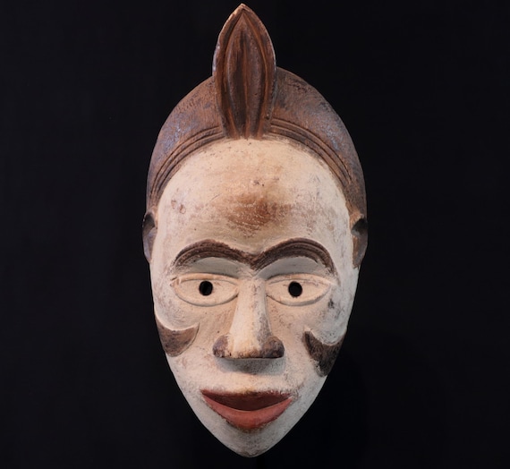 African Art Tribal Ethnographic Ethno African Mask Maske Mascara Africano Africana Africa Africa Vintage Igbo Mask "Mmwo" 31 Cms +++++