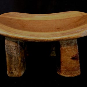 African Tribal Art - Antique Wooden Senufo Senoufo Stool - Quality Tribal Ethnic Decor - Vintage Stool 30 Cms