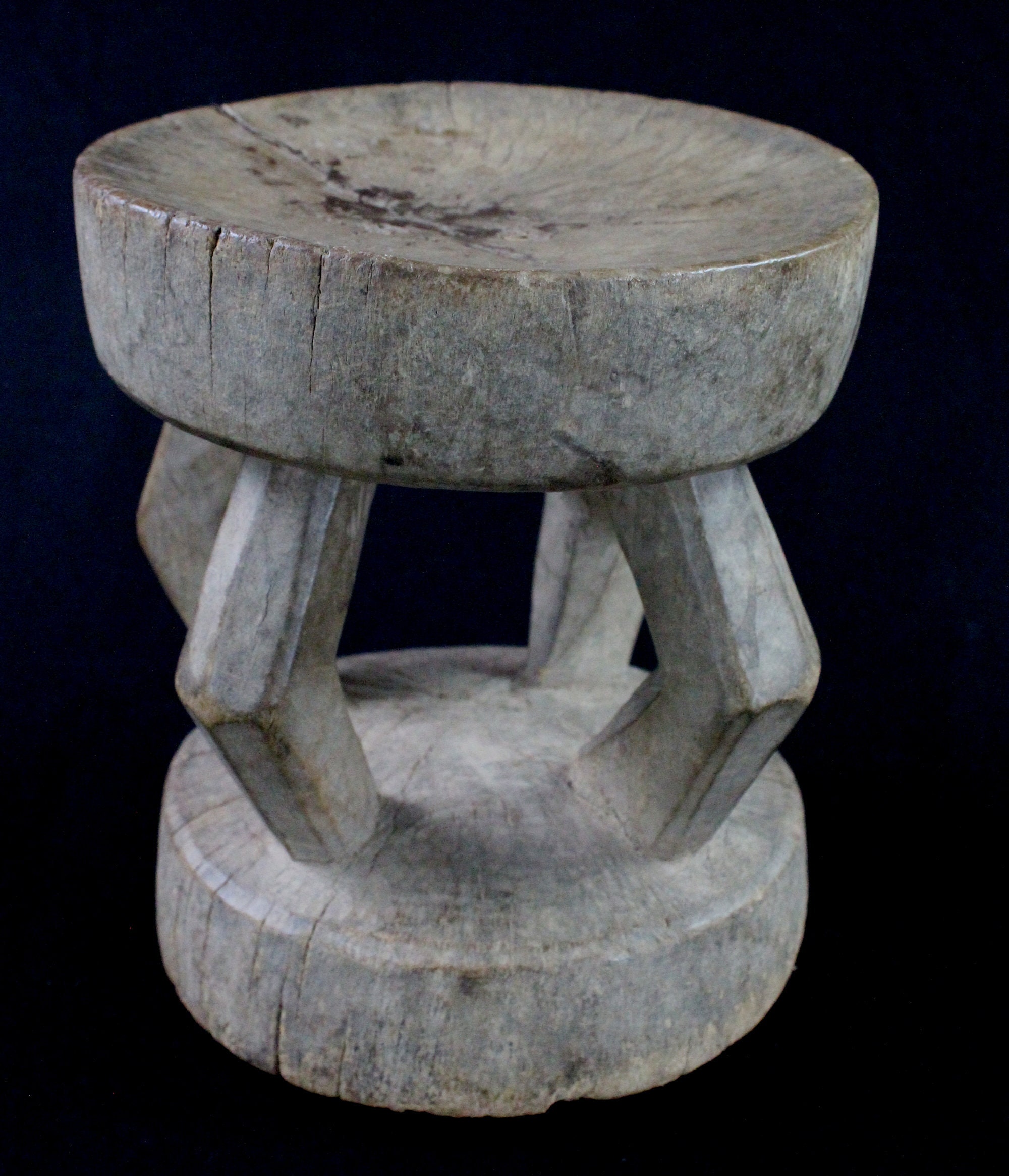 Art Africain African - Arte Africano Africana Afrikanische Kunst Tabouret Monoxyle Bois Senoufo Déco