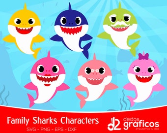 baby shark clipart etsy
