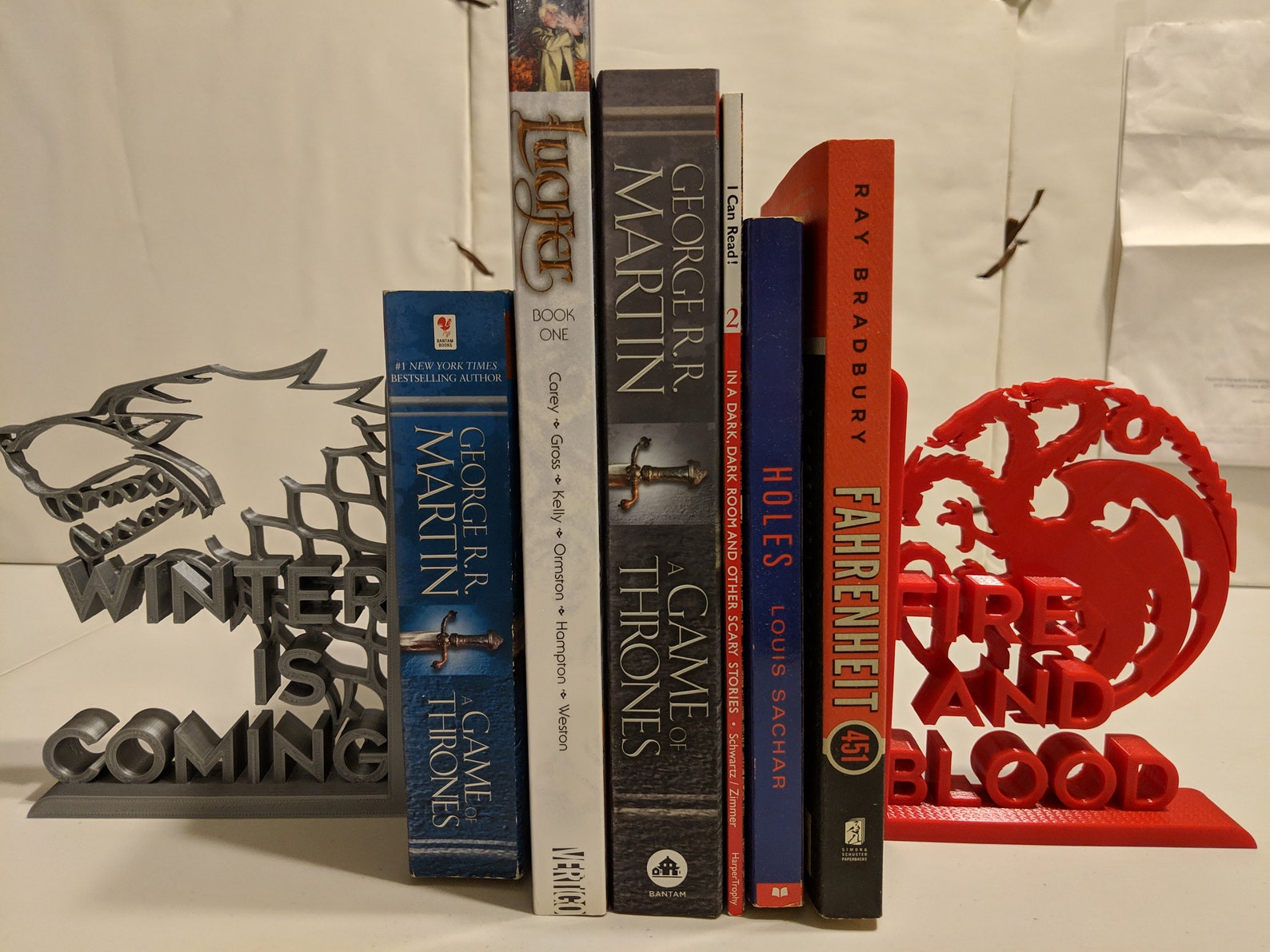 Game of Thrones Stark and Targaryen bookends Etsy