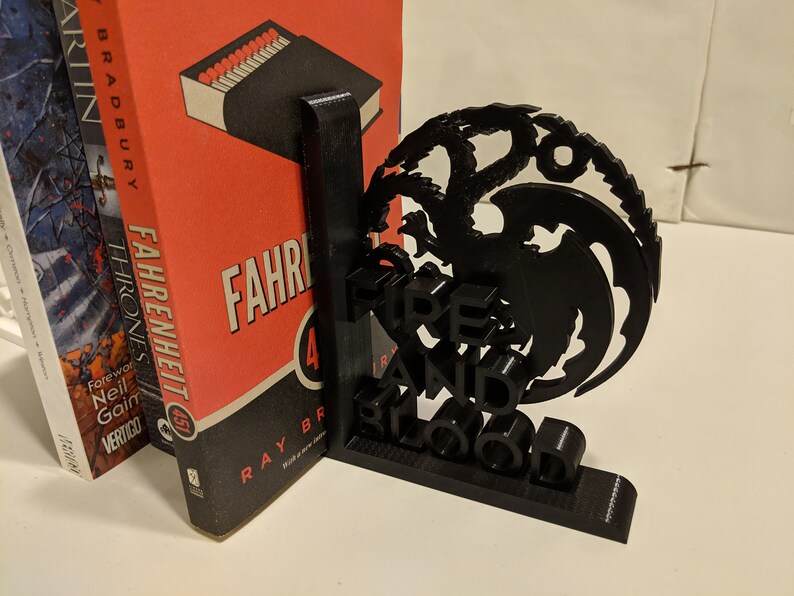 Game of Thrones Stark and Targaryen Bookends Etsy