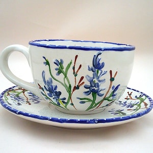 Bluebonnet Soup Bowl/Latte Cup  with Handle