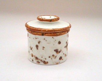 Retro Earthtone Butter Crock