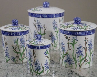 Bluebonnet Canister Set