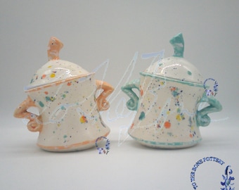 Retro Jade or Peach Sassy Sugar Canister