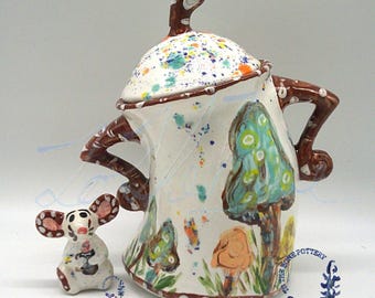 Recipiente con forma de hongo de jade Sassy Retro