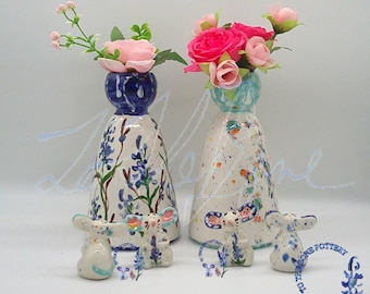 Bluebonnet Ceramic  Peg Vase