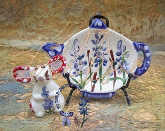 Bluebonnet Teabag Holder