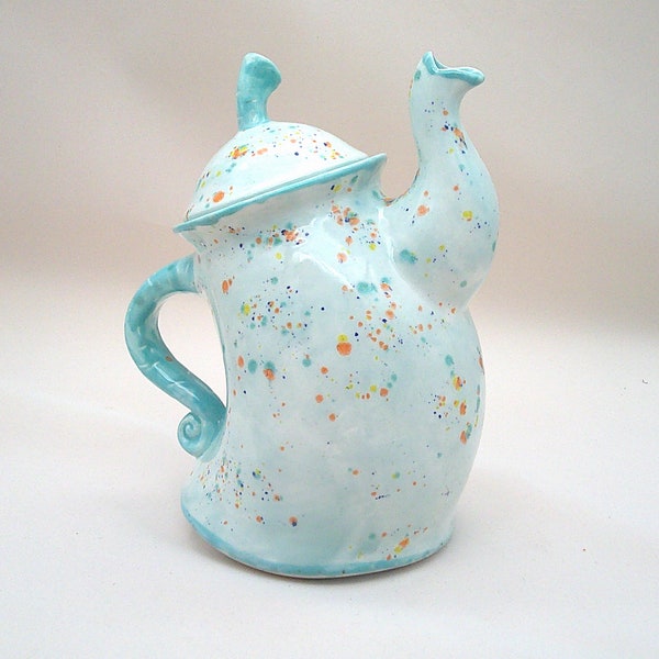 Retro Sassy Celadon Teapot