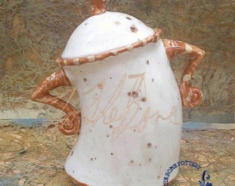Retro Earthtone Sassy Canister - Optional Leaf Attachment
