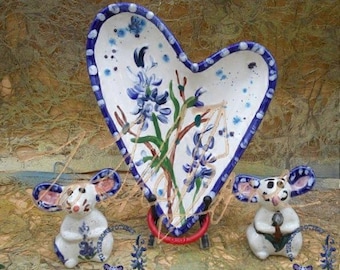 Bluebonnet Heart Dish